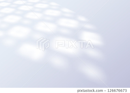 Abstract blue background with shadow pattern from oriental window with arabesque, Ramadan. 126676673