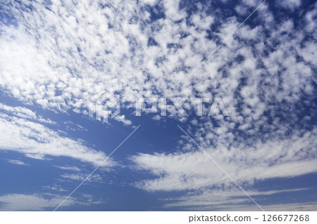 White clouds covering blue sky on sunny day White clouds covering blue sky on sunny day 126677268