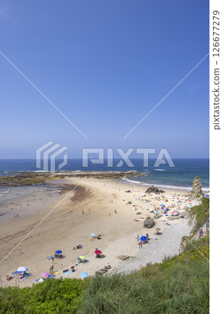 Playa de Amio near Pechon, Val de San Vicente, Cantabria, Spain 126677279