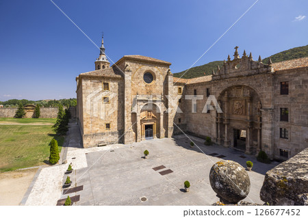Suso Monastery of San Millan de la Cogolla displaying its stunning architecture in La Rioja, Spain 126677452