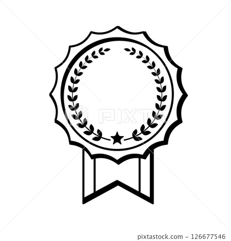 簡單的排名獎牌裝飾框插圖 126677546