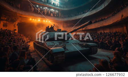 Tanks and crowds 126677932