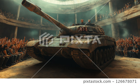 Tanks and crowds 126678071
