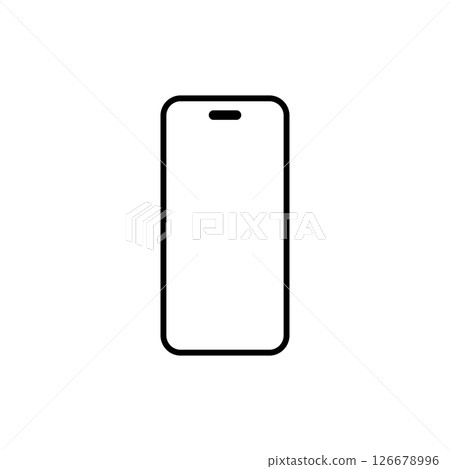 Simple smartphone image illustration material 126678996