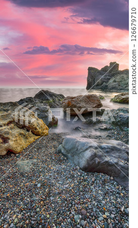 Amazing seascape during sunset. 126679710