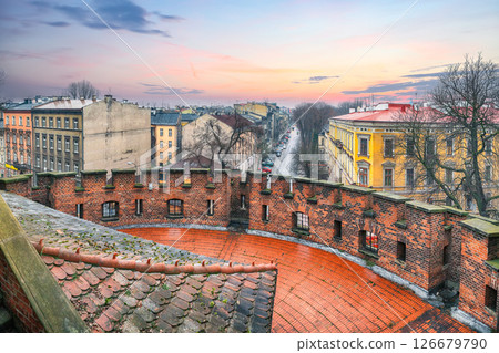 Amazing view from Wawel Royal Castle in Krakow. 126679790