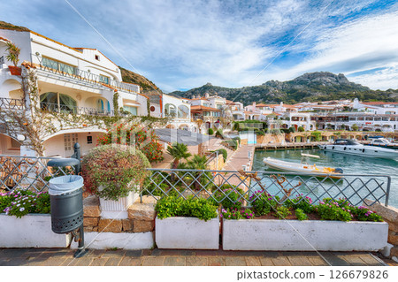 Unbelivable view of Poltu Quatu town on Costa Smeralda. 126679826
