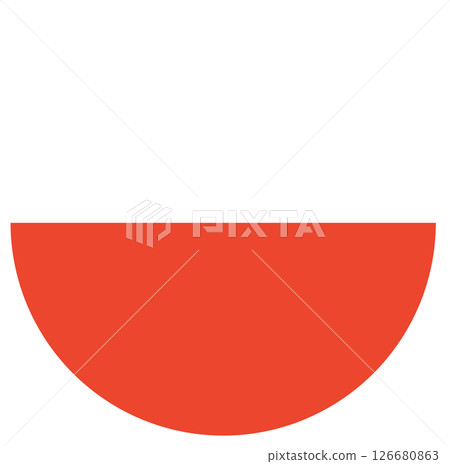 Round polish flag isolated, icon. The flag of Poland in a circle. Round polish flag isolated, icon. The flag of Poland in a circle. 126680863