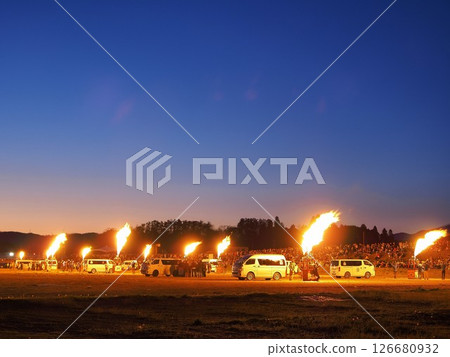 Nagano Prefecture Saku Balloon Festival Fire Illusion May 126680932
