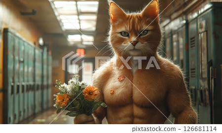 Muscular cat Muscular cat 126681114