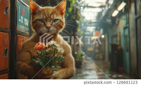 Muscular cat 126681123