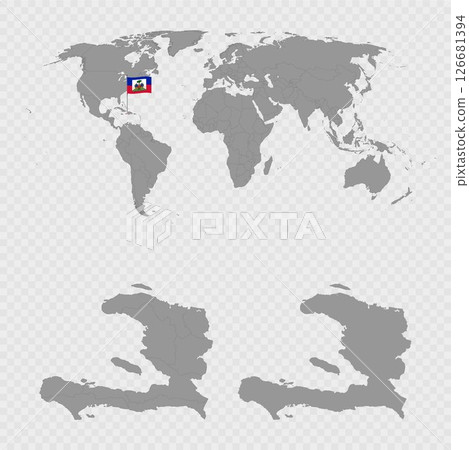 Haiti Map Set with World Location. Haiti Map Set with World Location. 126681394