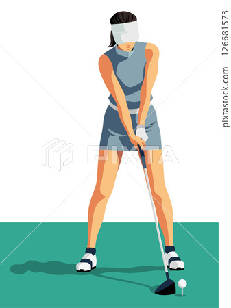 Female professional golfer 126681573