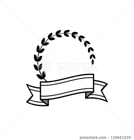 Simple ranking medal decorative frame illustration Simple ranking medal decorative frame illustration 126681839