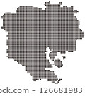 Tokyo 23 wards dot composition 126681983