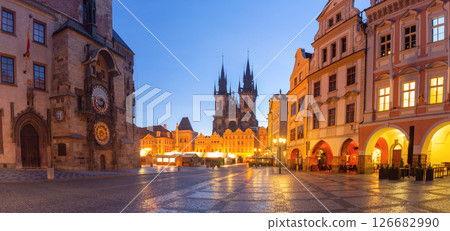 Old Town Square at dawn in Prague Czech Republic Old Town Square at dawn in Prague Czech Republic 126682990
