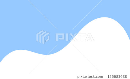 Clean Minimalist Abstract Wavy Design with Light Blue and White Colors for Modern Background or Header Graphics. 126683688