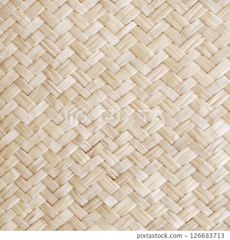 Pattern of reed weaving mat with vintage style for background and design art work. Pattern of reed weaving mat with vintage style for background and design art work. 126683713