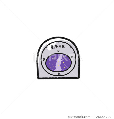 Illustration of a planisphere Illustration of a planisphere 126684799