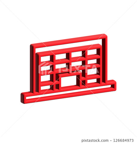 Mall building icon design template 126684973