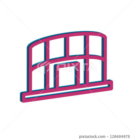 Mall building icon design template 126684978