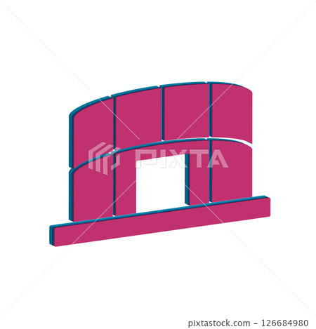 Mall building icon design template Mall building icon design template 126684980