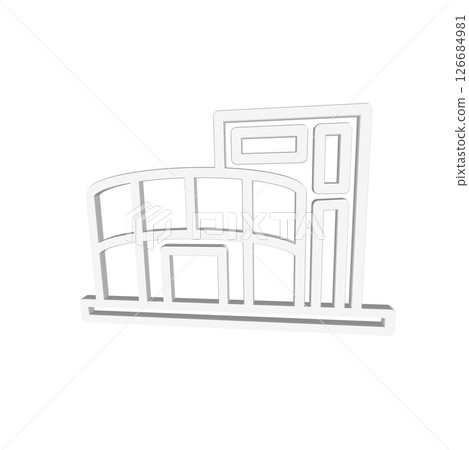 Mall building icon design template 126684981
