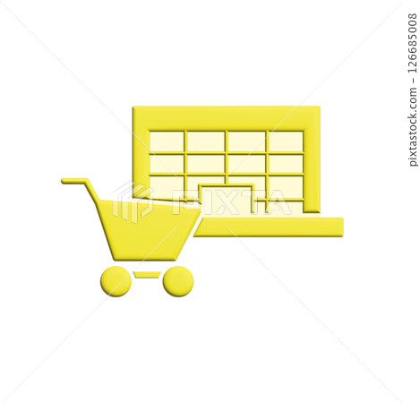 Mall building icon design template Mall building icon design template 126685008