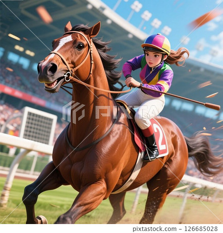 Final corner of the Japanese Derby 126685028