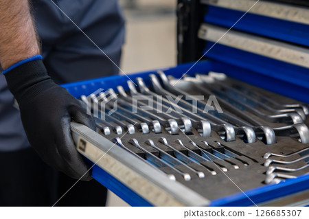 Toolbox containing repair gear 126685307