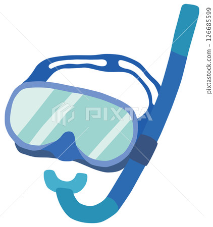 浮潛設備插圖向量素材 126685599