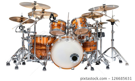 Drum set transparent PNG isolated on white background. Drum set transparent PNG isolated on white background. 126685631