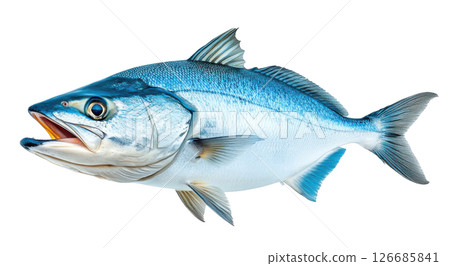 Fish isolated on white background, PNG transparent clipart. 126685841