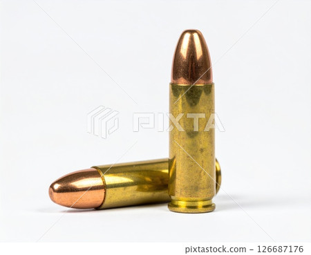 Two Small-Caliber Bullets with Golden Casings 126687176