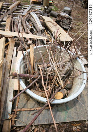 Stacks of various DIY wood Stacks of various DIY wood 126687316