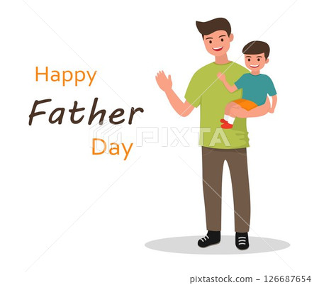 father holding child illustration for father's day vector father holding child illustration for father's day vector 126687654