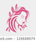 vector, female, hair 126688074