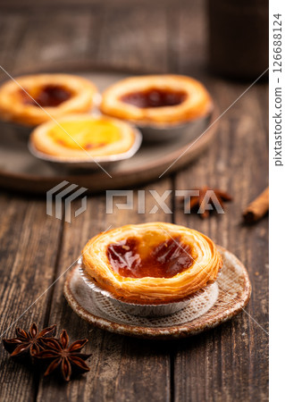 Portuguese custard tarts or Pastel de Nata 126688124