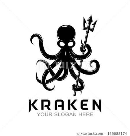vector, octopus, logo 126688174