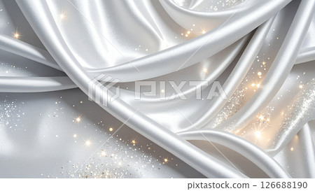Glittering, luxurious gray satin background material Glittering, luxurious gray satin background material 126688190