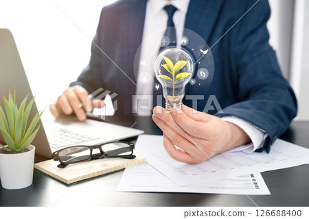 Ecology in business, energy crisis 126688400