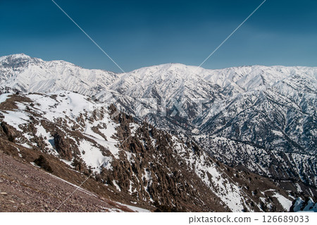 Amirsoy, Amirsay snowy rocks, mountains in Uzbekistan 126689033