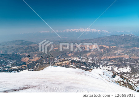 Amirsoy, Amirsay snowy rocks, mountains in Uzbekistan 126689035