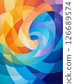 Vibrant abstract spiral painting a colorful journey through artistic expression 126689574