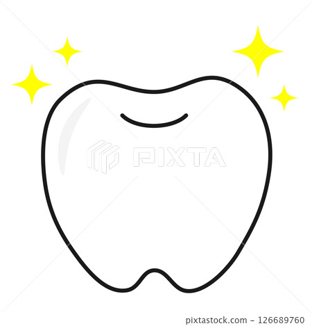 帶有閃爍燈光的簡單牙線圖示插圖 帶有閃爍燈光的簡單牙線圖示插圖 126689760