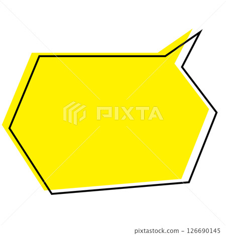 Simple speech bubble illustration on white background 126690145