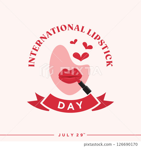 International Lipstick Day emblem design suitable for web banner International Lipstick Day emblem design suitable for web banner 126690170