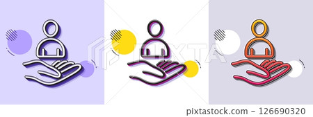 Recruitment line icon. Halftone dotted pattern. Gradient icon with grain shadow. Business management sign. Employee or human resources symbol. Line recruitment icon. Various designs. Vector Recruitment line icon. Halftone dotted pattern. Gradient icon with grain shadow. Business management sign. Employee or human resources symbol. Line recruitment icon. Various designs. Vector 126690320