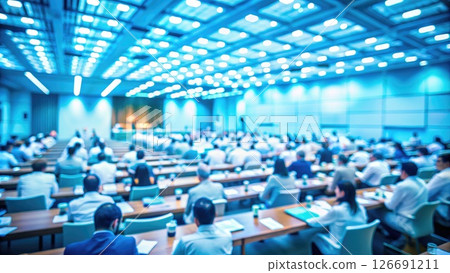 Room Full of People Sitting at Desks. Generative AI 126691211