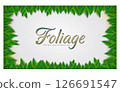 Lush Green Foliage Frame Design 126691547